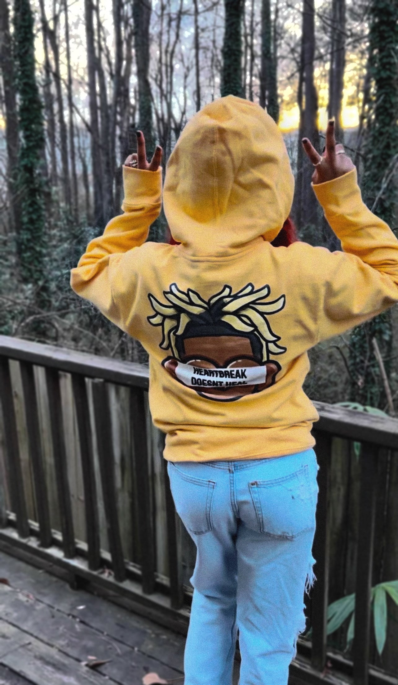 PEACH/"HEARTBREAK" HOODIE