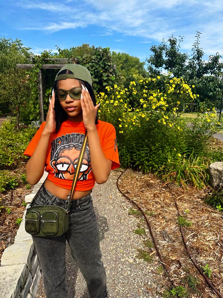 ORANGE/BLACK FEMALE HBK TEE