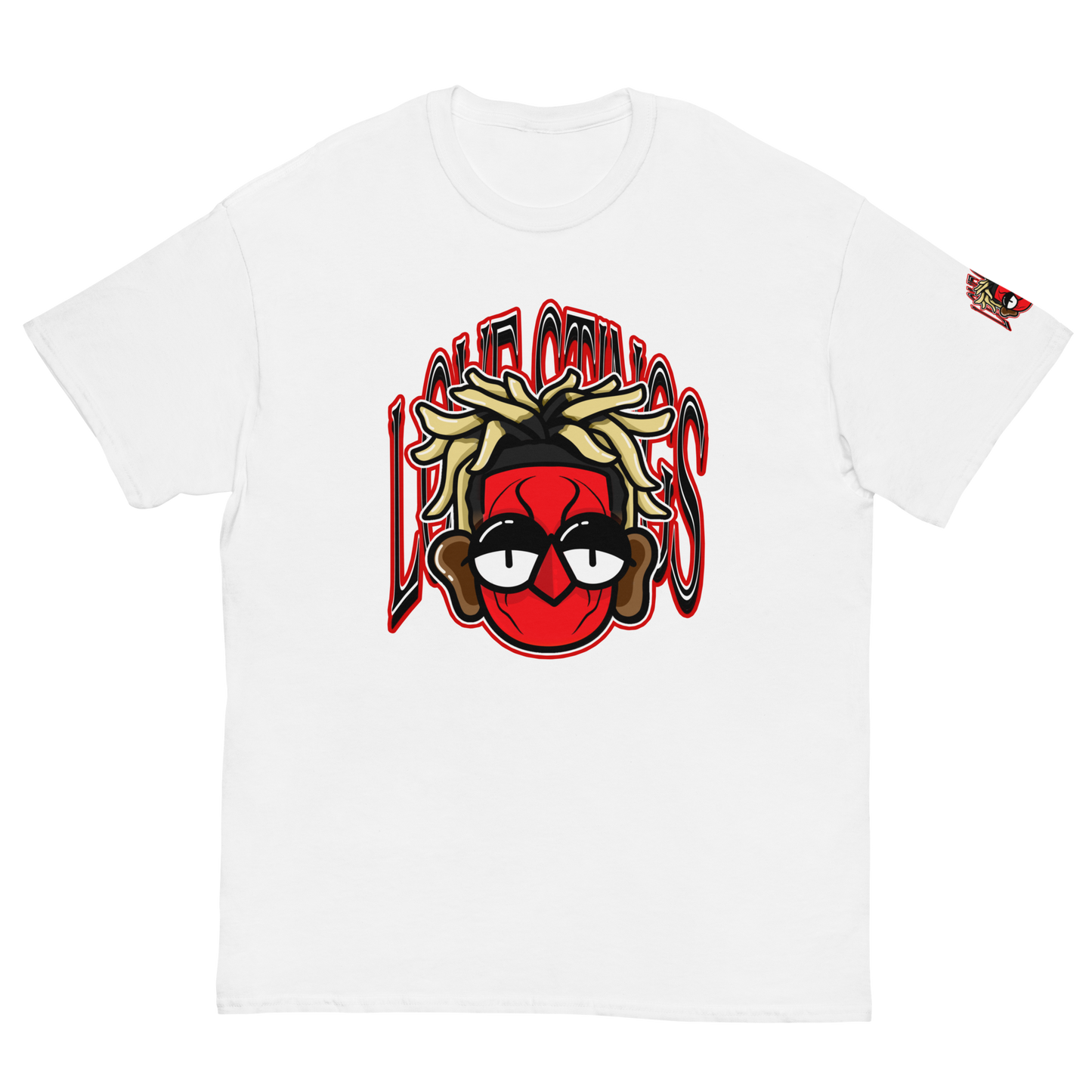 WHITE/RED/BLACK LOVE STINGS TEE