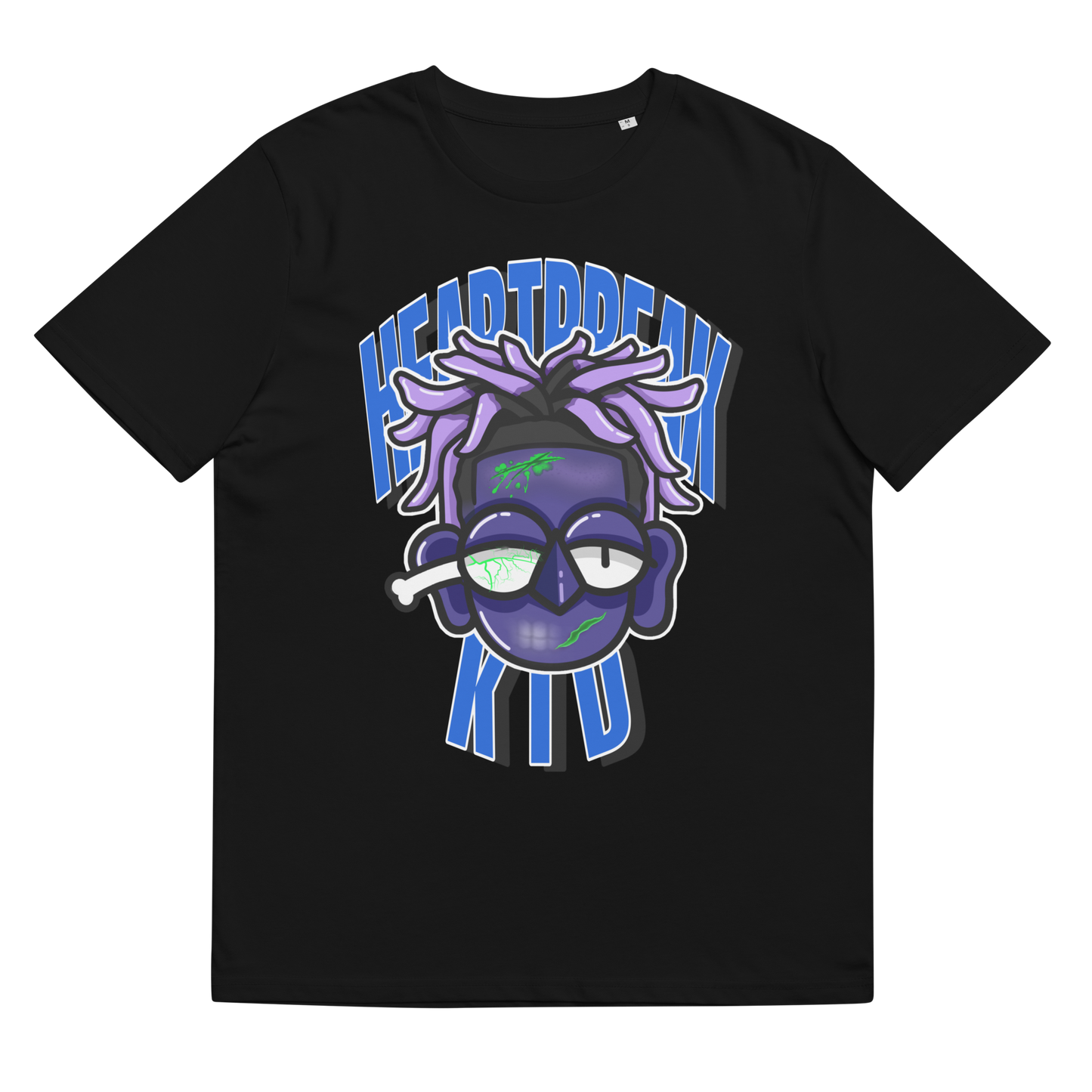 BLACK/BLUE HEARTEATER TEE