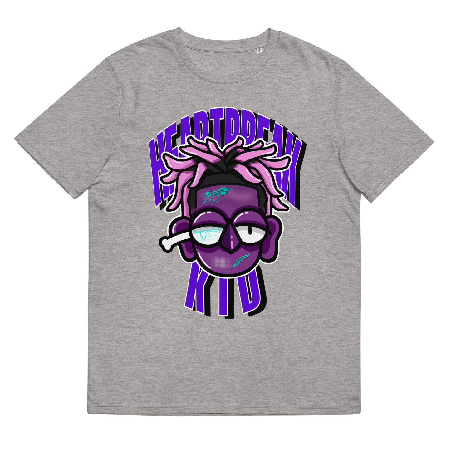 GREY/PURPLE HEARTEATER TEE